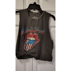 The Rolling Stones Black‎ Large American Flag Tank Top